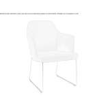Upholstered chair based on a sleigh with armrests Clarcona