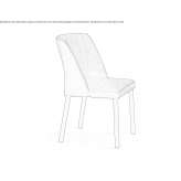 Chair upholstered with fabric Poisy