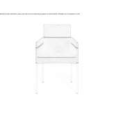 Upholstered leather chair with armrests Moengo
