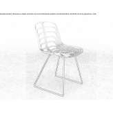 Steel chair on a sleigh base Thann