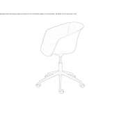 Polypropylene chair with height adjustment and 5-star base Wiednitz