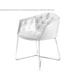Leather chair based on a sleigh Kozan