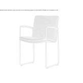 Fabric chair based on a sleigh with armrests Michalow