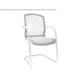 Reception chair on cantilevers with armrests Marga