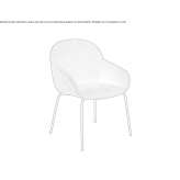 Upholstered chair with armrests Raches
