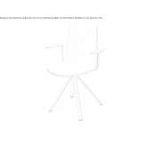 Polypropylene chair on trestles with armrests Holic