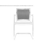Reception chair on cantilevers with armrests Bavleny