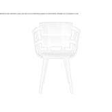 Upholstered wooden chair Louhans