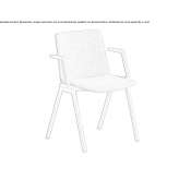 Upholstered, stackable chair with armrests Herdecke