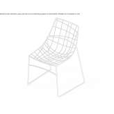 Metal chair with a sled base, stackable Brugheas