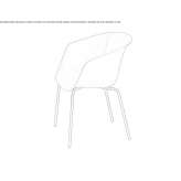 Polypropylene chair with armrests Wiednitz