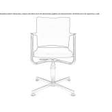 Swivel chair with 4-star base Bavleny