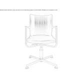 Swivel chair with 4-star base with armrests Mariel