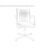 Swivel chair with 4-star base with armrests Mariel