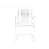 Reception chair on cantilevers with armrests Mariel