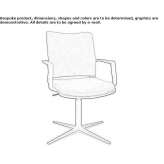 Swivel chair with 4-star base Bretana