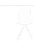 Polypropylene chair on trestles Holic