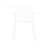 Polypropylene chair with armrests Falze