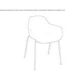 Polypropylene chair with armrests Tatui