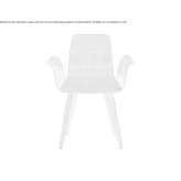 Chair with armrests and a wooden base on 4 conical legs Malino