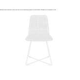 Upholstered chair with a metal cross base Malino