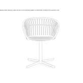 Chair with 4-star base with armrests Albi