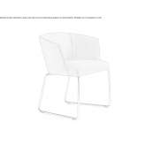 Upholstered chair based on a sleigh with armrests Clarcona