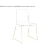 Polypropylene chair with a sleigh-shaped base, stackable Soelden