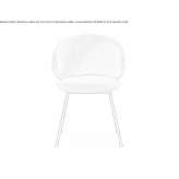 Fabric chair with armrests Chiva