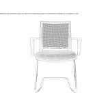 Reception chair on cantilevers with armrests Gabella