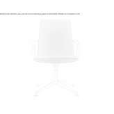Chair upholstered in fabric with a 4-star base with armrests Ajak