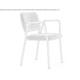 Fabric chair with stackable armrests Nikel