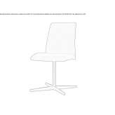 Chair upholstered in fabric with a 4-star base Soliers