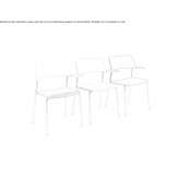 Polypropylene chair with stackable armrests Webb