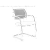 Fabric chair on supports with armrests Bledow