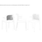 Polypropylene chair with armrests Barroso