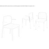 Upholstered chair with armrests Barroso