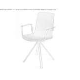 A trestle chair with armrests Holic