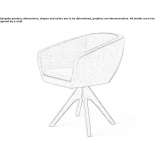 Upholstered swivel chair Turnau
