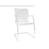 Reception chair on cantilevers with armrests Bavleny