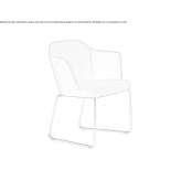 Upholstered chair based on a sleigh with armrests Clarcona