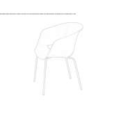Polypropylene chair with armrests Wiednitz