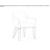 Upholstered chair with armrests Metzger