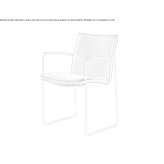 Leather chair based on a sled with armrests Michalow