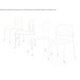 Upholstered chair on wheels Barroso