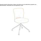 Upholstered fabric trestle chair Lurano