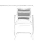 Reception chair on cantilevers with armrests Bavleny