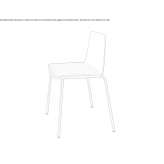Polypropylene chair with integrated cushion Marcala