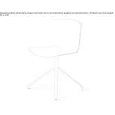 Polypropylene chair on trestles Falze