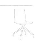 Swivel chair on polypropylene trestles Soelden